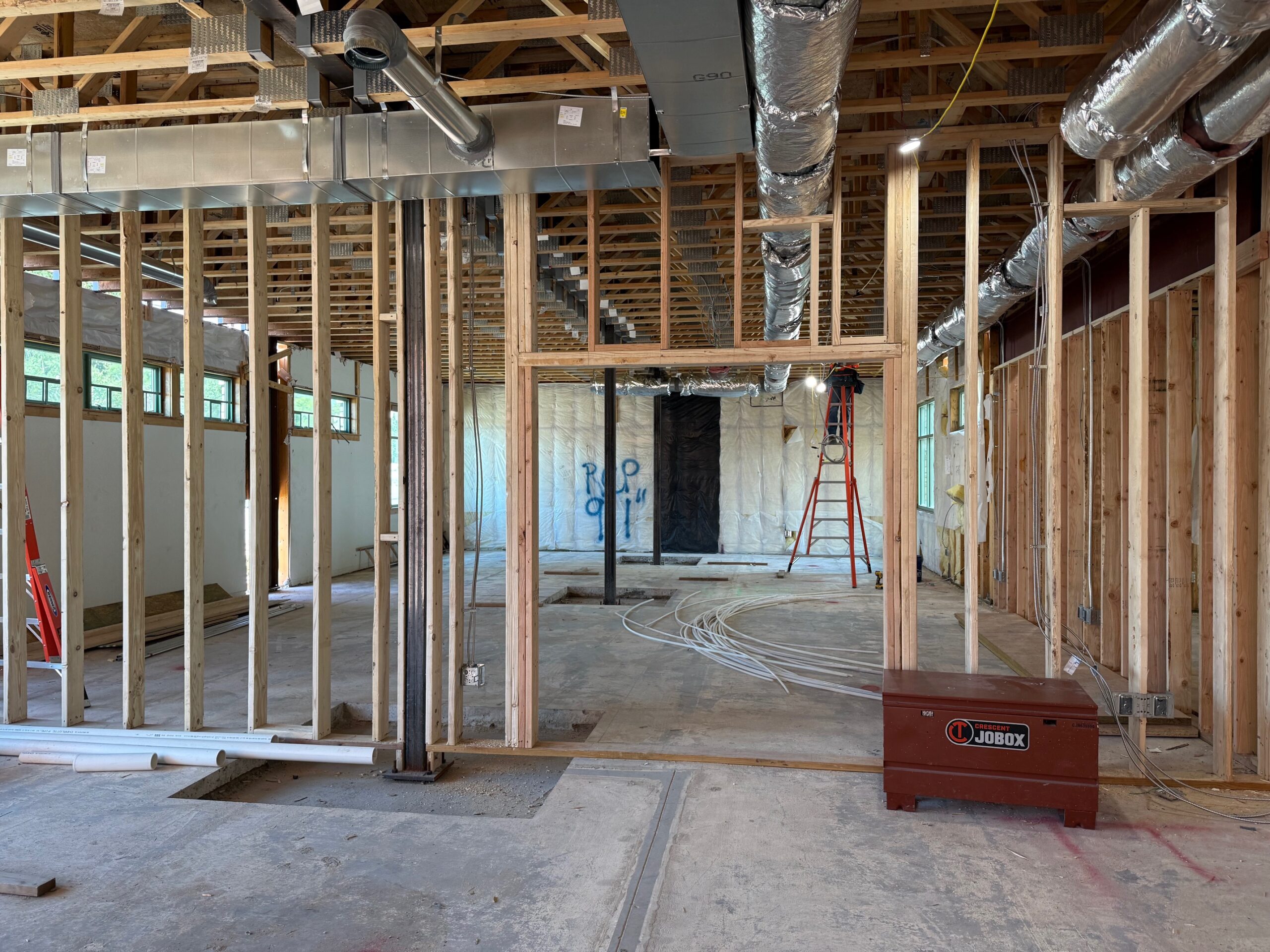 Framed walls of children's room