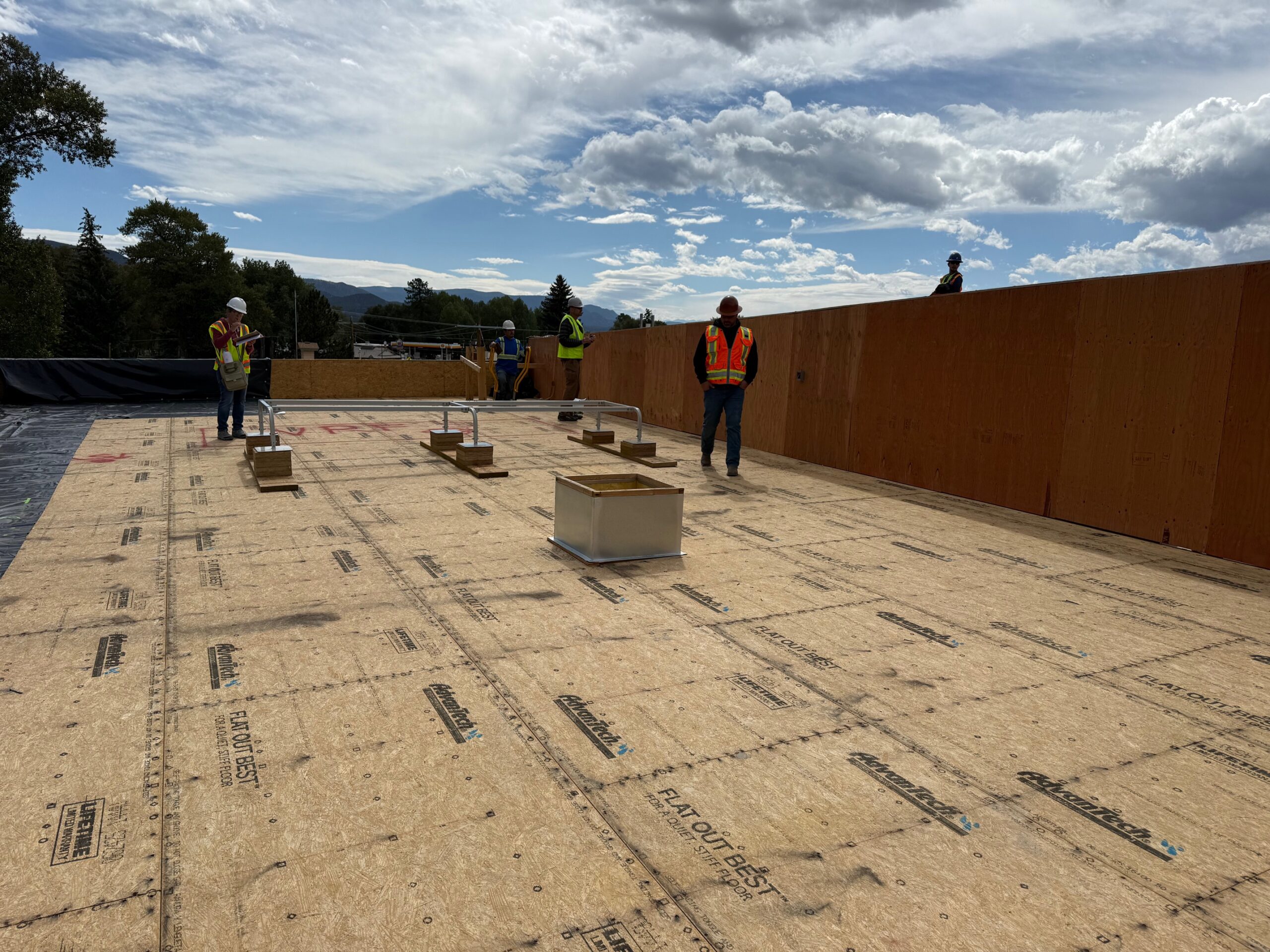 Subroof is installed.