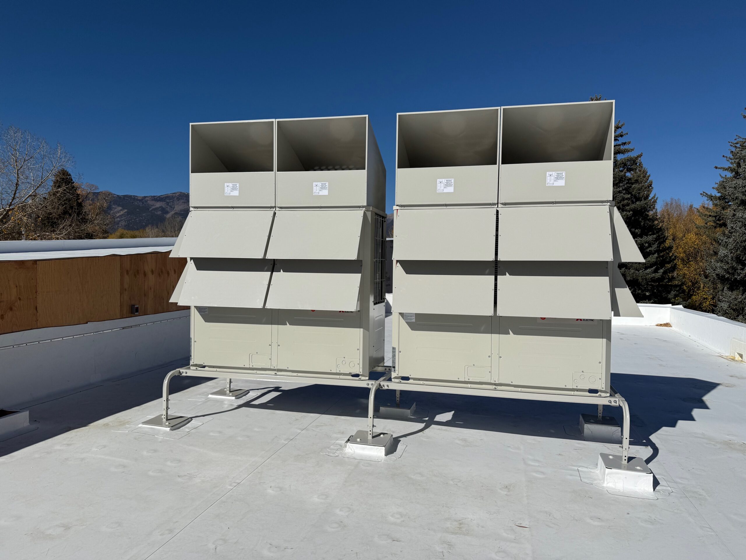 VRF units on roof