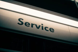 Service door sign
