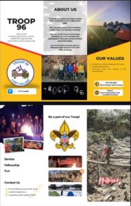 Boy Scout Troop 96 meets every Monday 7pm-9pm at the American Legion (George Beach Post #4)  in Laporte.