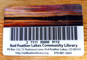 Red Feather Lakes library card sign-up at aspencat.info