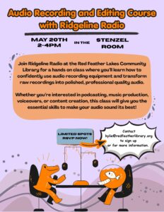 Learn to audio edit with Ridgeline Radio.
